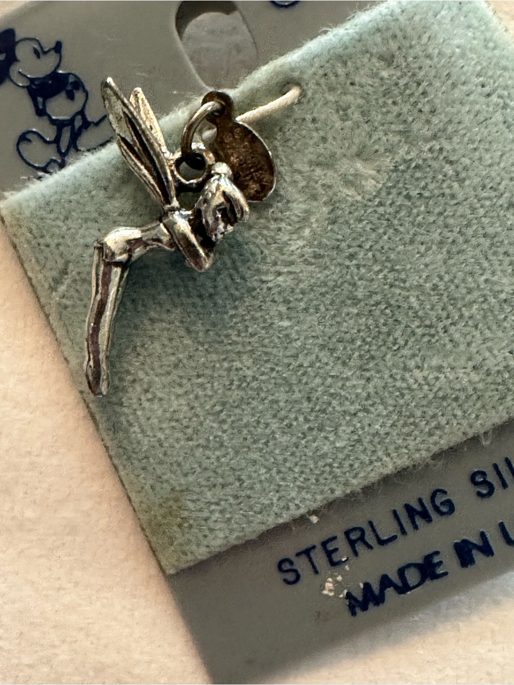 Disney tink Sterling Silver Charm nwt from 2001